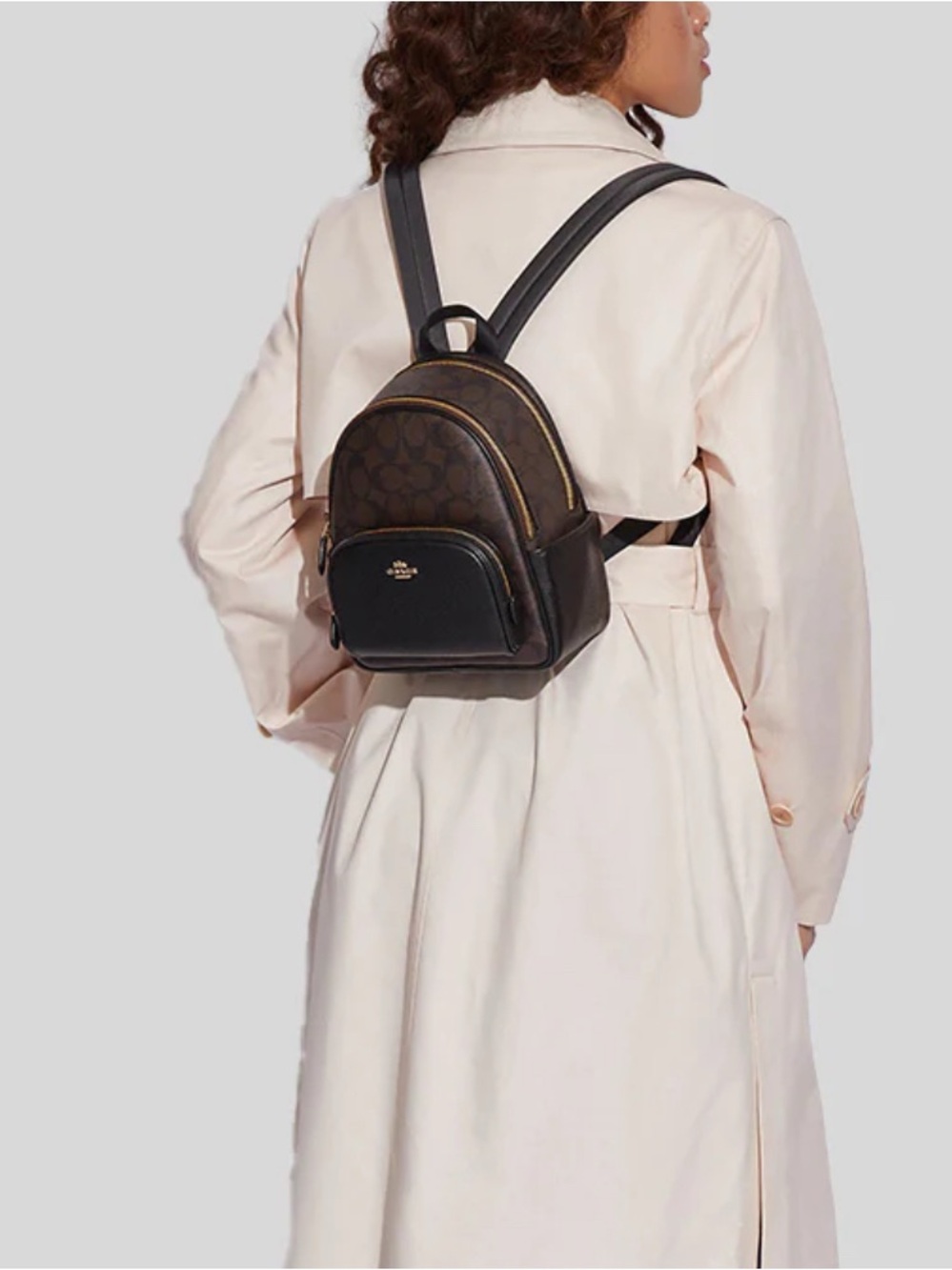 Coach Brown/Black Signature Mini Backpack